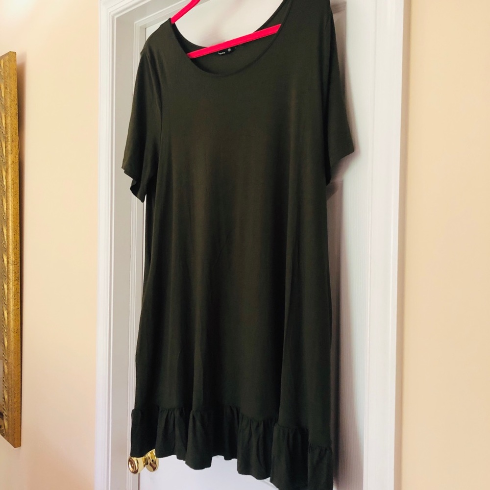 New sexy Ladies dark green Dress, Size 2x - Picture 2 of 7